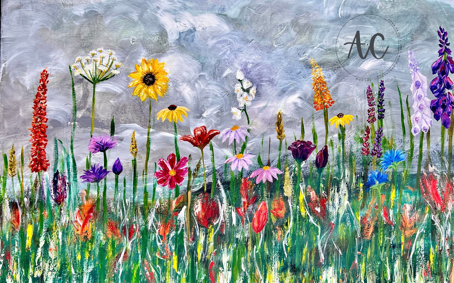 Stormy meadow - Fine art print